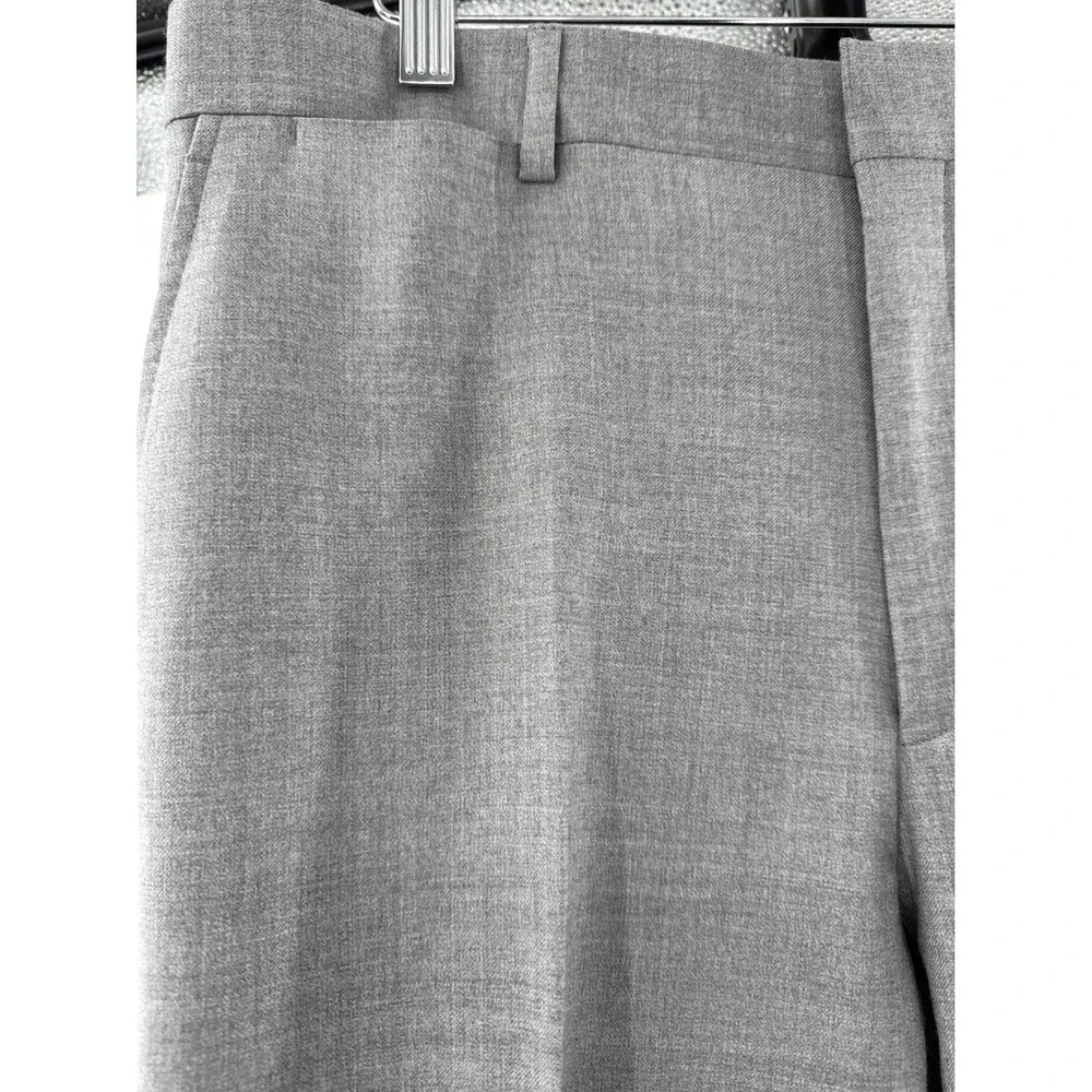 Polo Ralph Lauren Dress Pants Mens 34 Grey Heather Grey Wool Trousers unhemmed